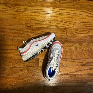 Nike Air Max 97 Metallic Silver Flash Crimson Racer Blue (Women's)